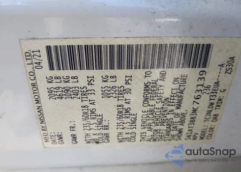 2021 Nissan Rogue Sv Intelligent Awd из США, поврежденный, VIN 5N1AT3BB3MC763139